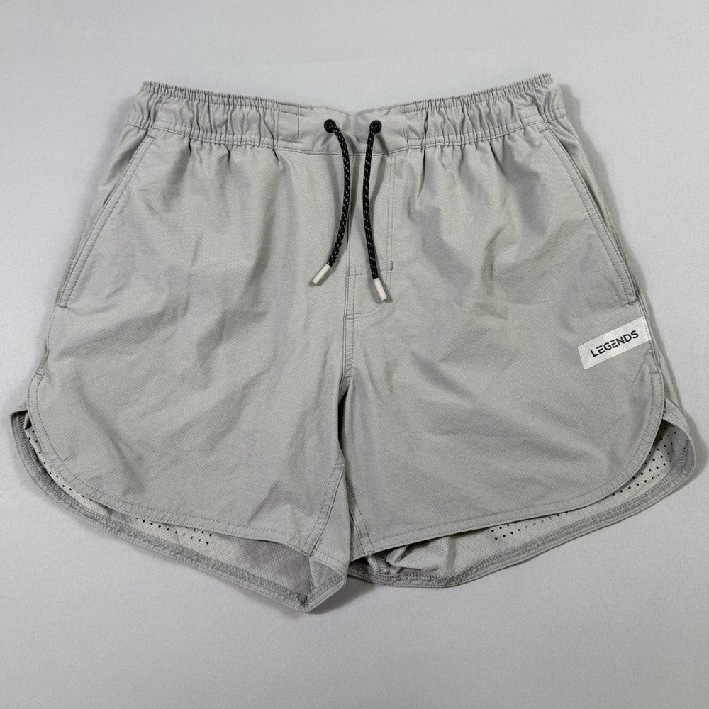 Legend Luka Shorts Mens Medium 5" Linerless Gray Performance Workout Gym Running